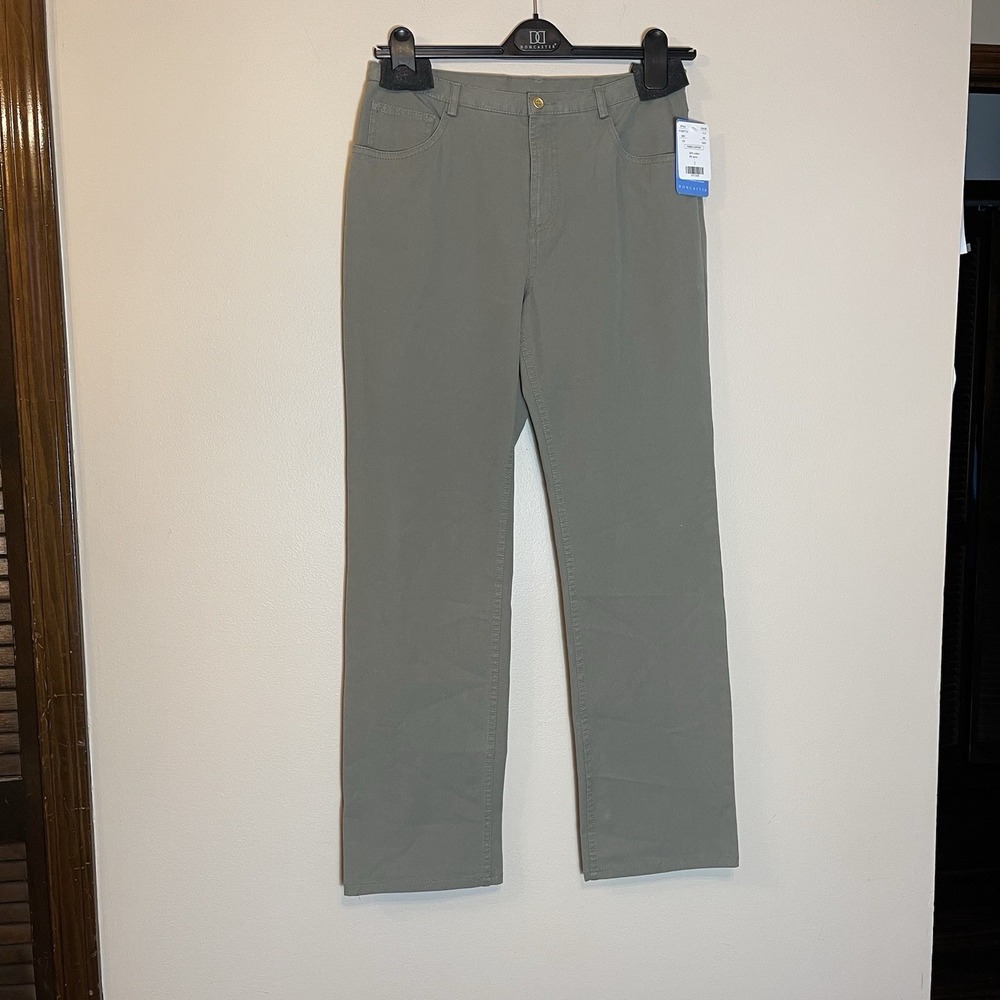 Doncaster Sport Womens Olive Green Straight Leg Cotton Lycra Pants 10P P196PT22